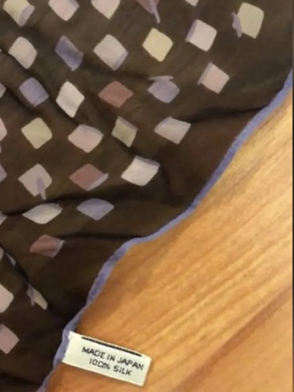 Ann Taylor Scarf Checkered Silk